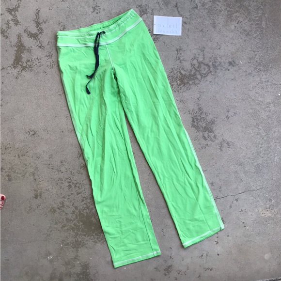 Bright Lime Knit Lounge Pants NWT - Picture 1 of 5